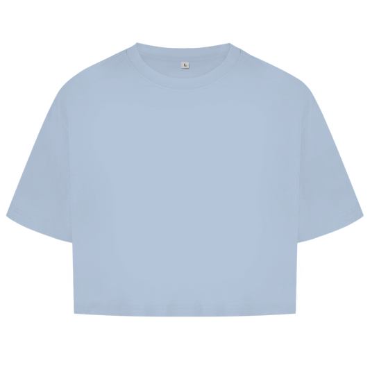 Damen Oversize Crop Top NO MORE GAMES JUST GAINS Printegy
